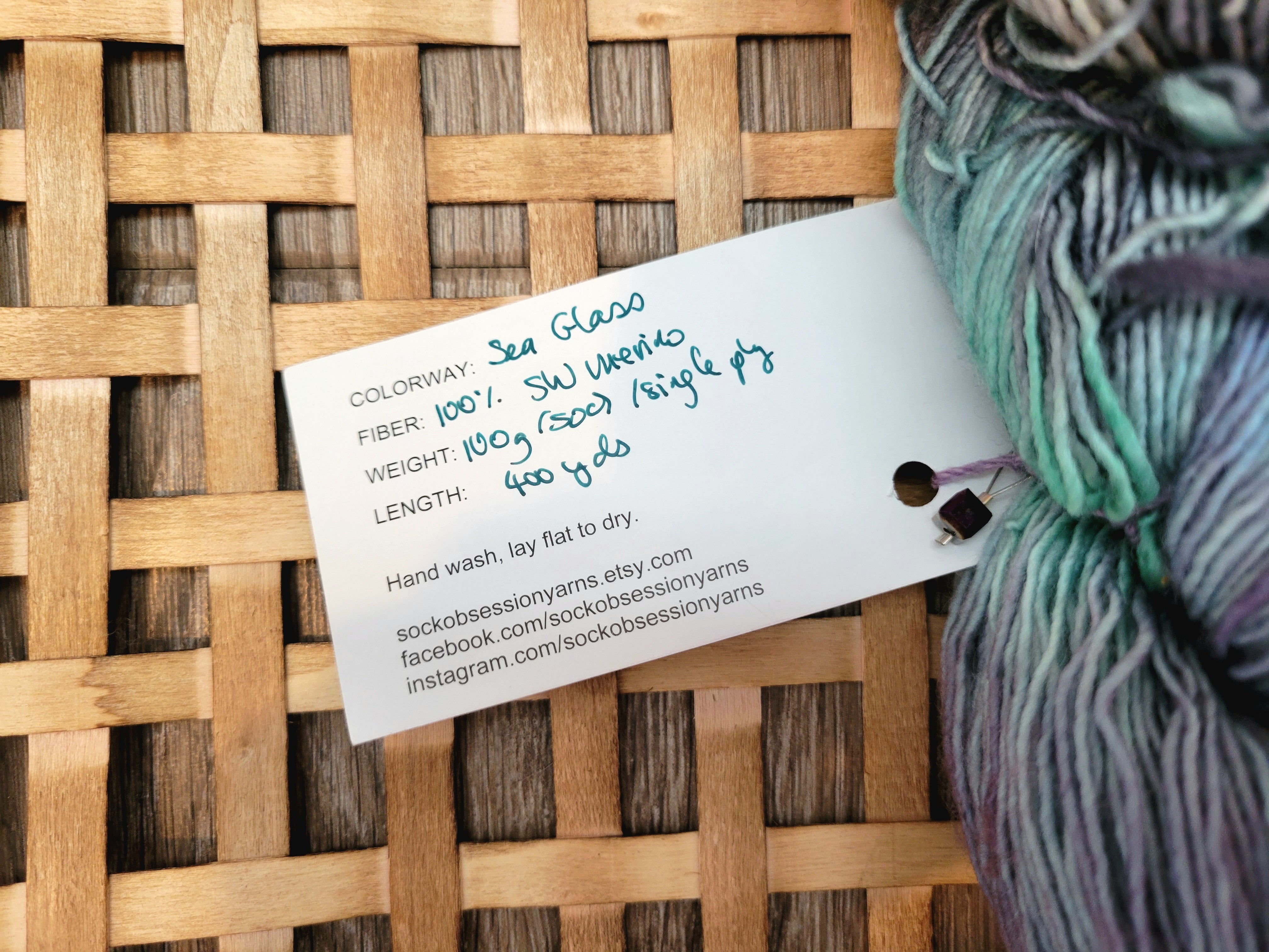 DESTASH ITEM | Sock Obessions | Fingering | Sea Glass