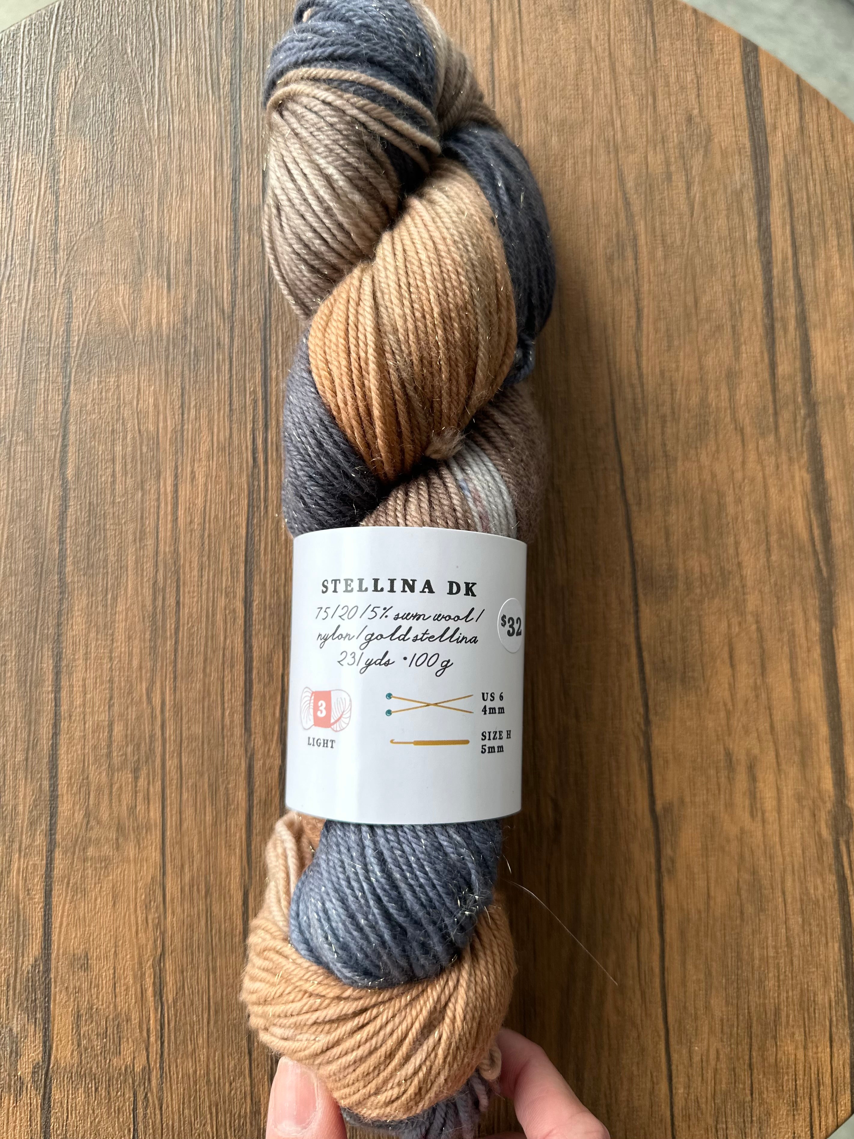 DESTASH ITEM | Sewrella Yarn | Bronze Stellina DK | Brooklyn